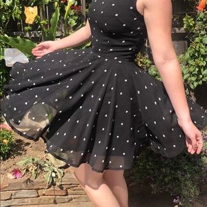 Flirty Maison Jules black dress polka dot small